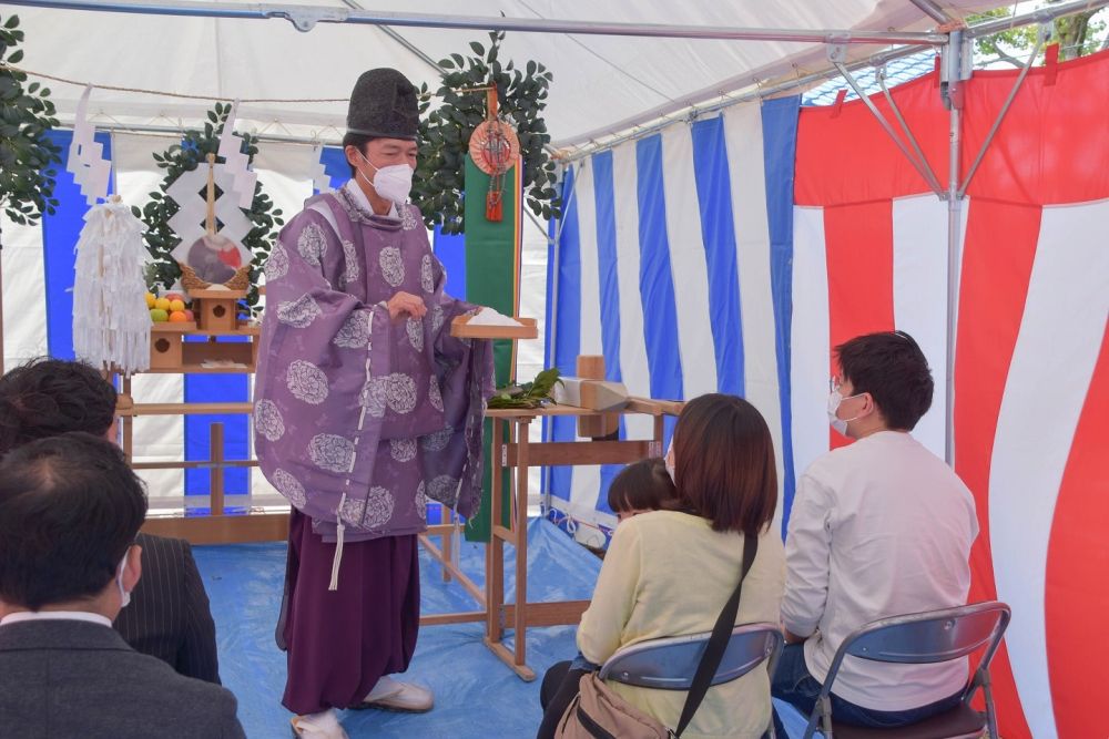 福岡市東区09　注文住宅建築現場リポート①　～地鎮祭～