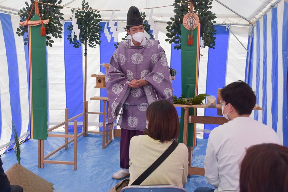 福岡市東区09　注文住宅建築現場リポート①　～地鎮祭～