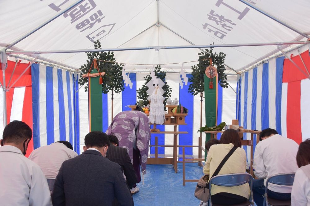「福岡市東区09」注文住宅現場リポート①【地鎮祭】