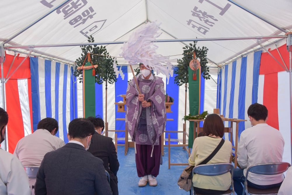 福岡市東区09　注文住宅建築現場リポート①　～地鎮祭～