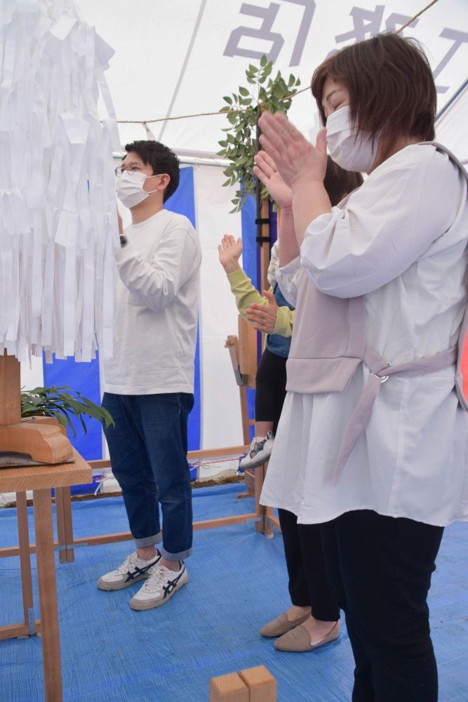 「福岡市東区09」注文住宅現場リポート①【地鎮祭】