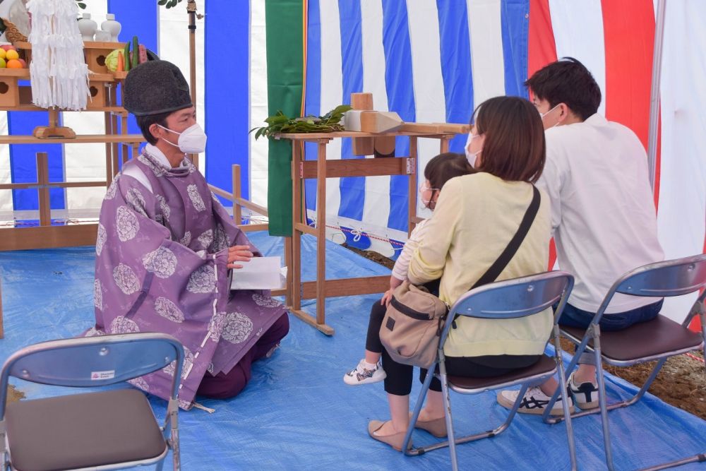 福岡市東区09　注文住宅建築現場リポート①　～地鎮祭～