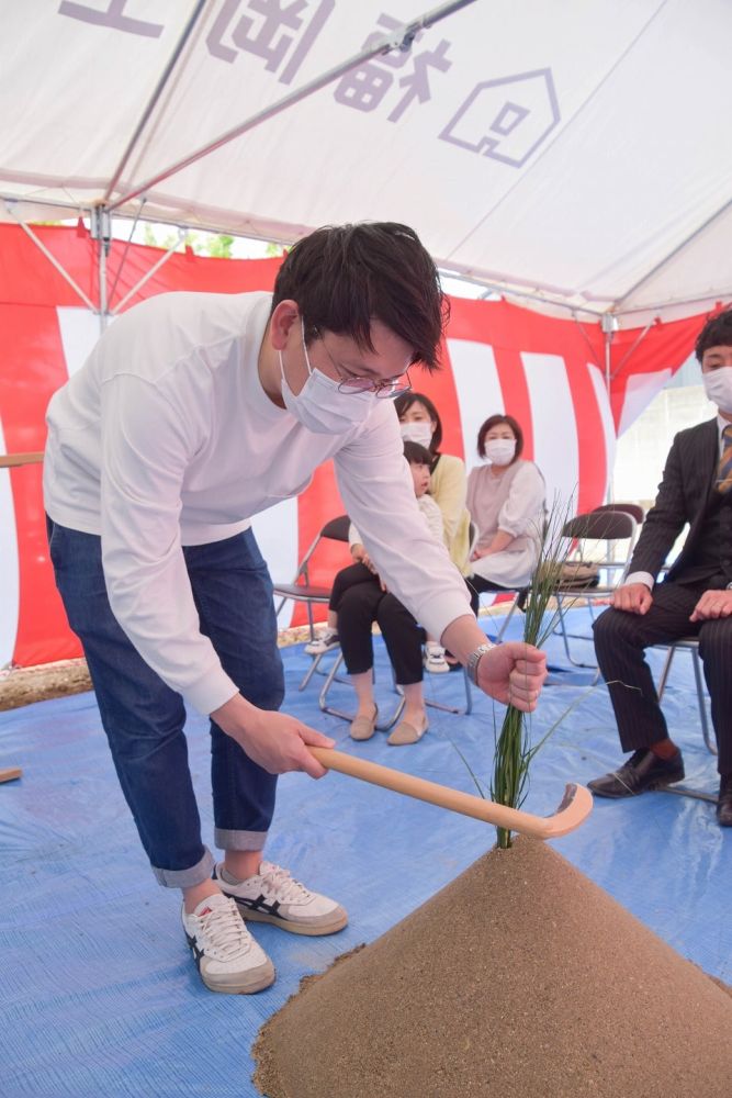 福岡市東区09　注文住宅建築現場リポート①　～地鎮祭～