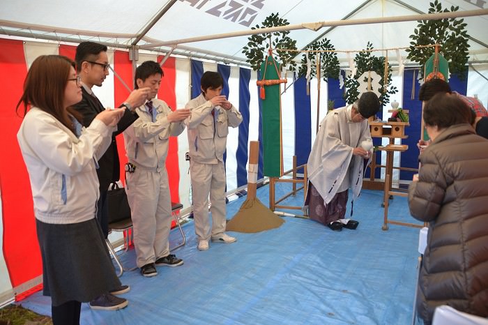 福岡県久留米市寺町01　注文住宅建築現場リポート①　～地鎮祭～