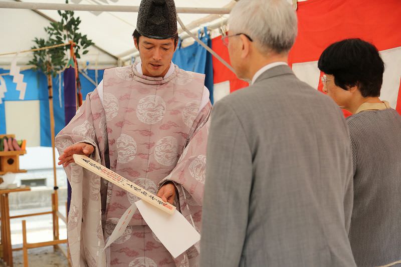 福岡市早良区百道01　注文住宅建築現場リポート①　～地鎮祭～