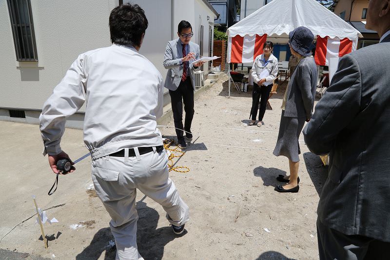 福岡市早良区百道01　注文住宅建築現場リポート①　～地鎮祭～