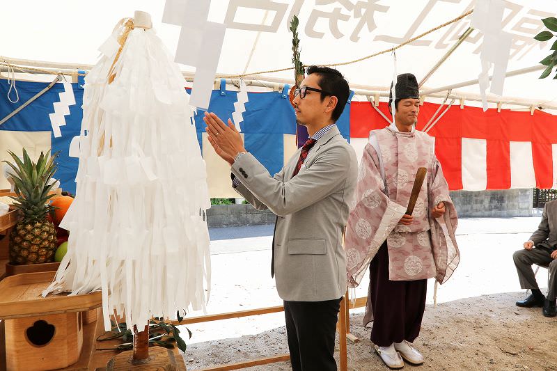「福岡市早良区百道01」注文住宅現場リポート①【地鎮祭】