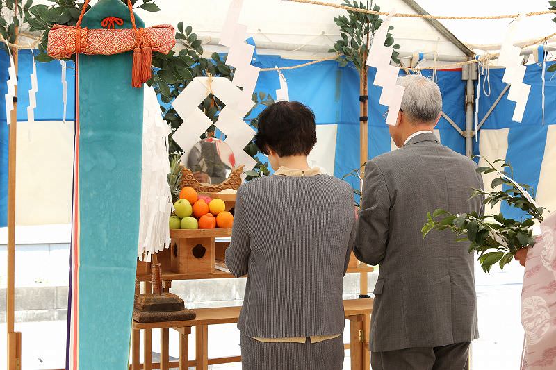 福岡市早良区百道01　注文住宅建築現場リポート①　～地鎮祭～