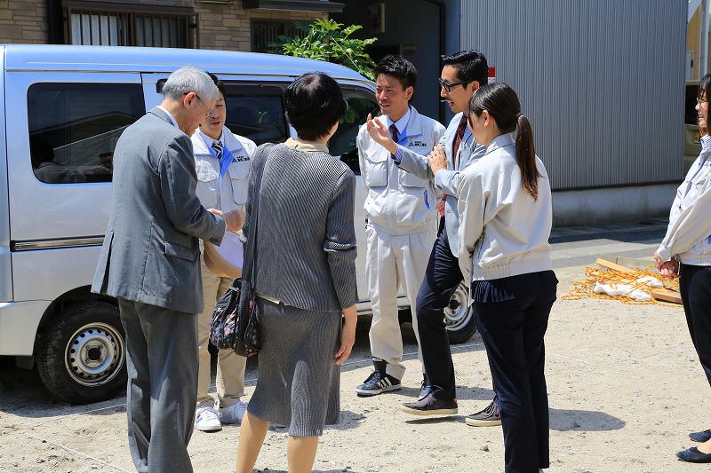 福岡市早良区百道01　注文住宅建築現場リポート①　～地鎮祭～