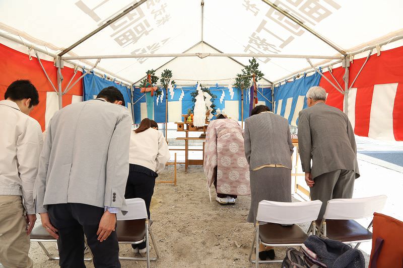 「福岡市早良区百道01」注文住宅現場リポート①【地鎮祭】