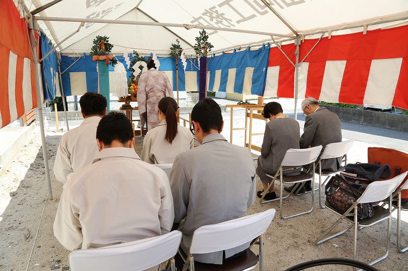 「福岡市早良区百道01」注文住宅現場リポート①【地鎮祭】