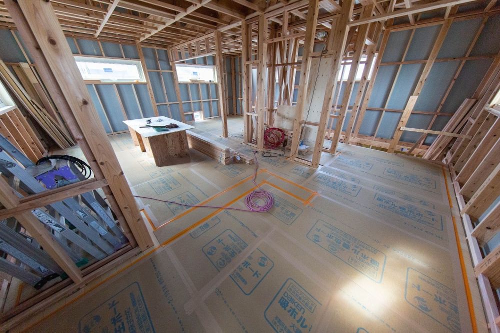 「福岡市西区拾六町01」注文住宅現場リポート④【木工事】【床材】