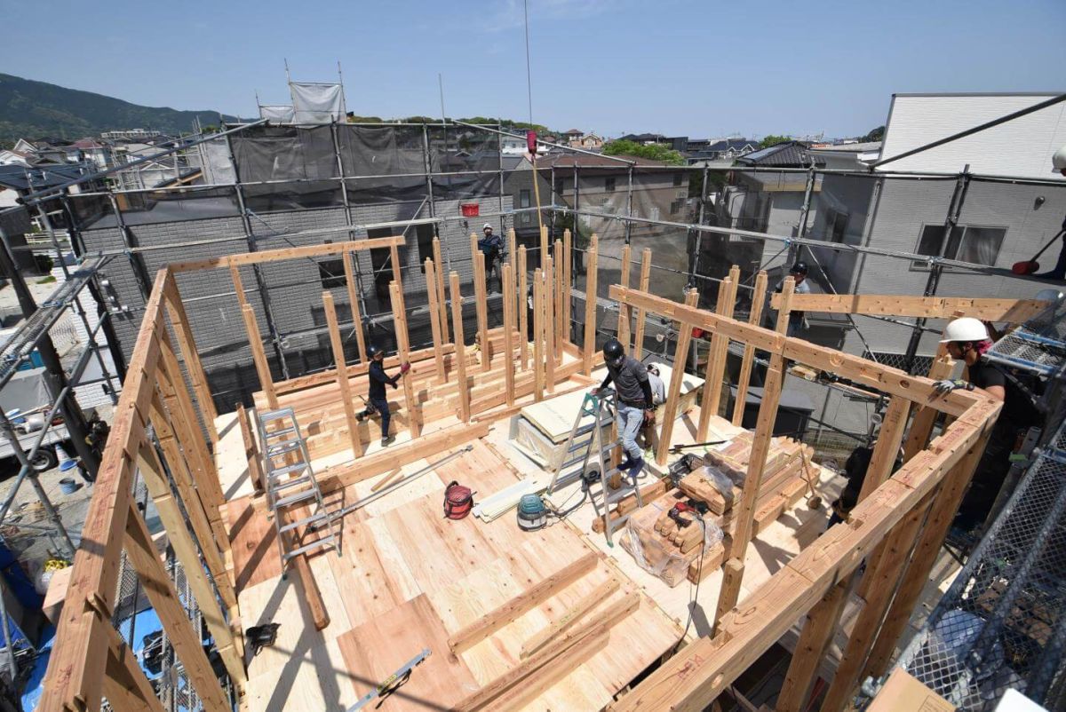 福岡県福岡市南区柏原05　注文住宅建築現場リポート③　～上棟式・前編～