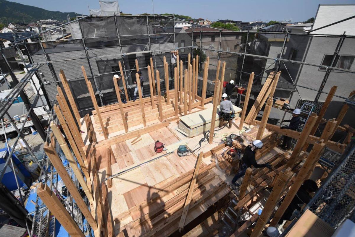 「福岡市南区柏原05」注文住宅現場リポート③【上棟式】