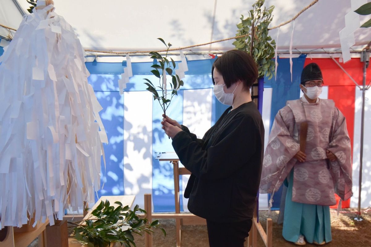 「糟屋郡宇美町03」注文住宅現場リポート①【地鎮祭】