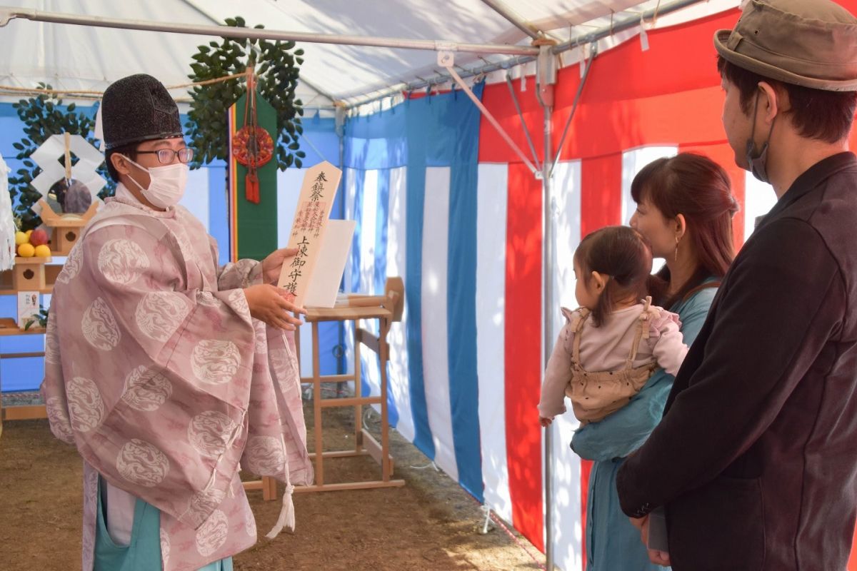 福岡県糟屋郡宇美町03　注文住宅建築現場リポート①　～地鎮祭～