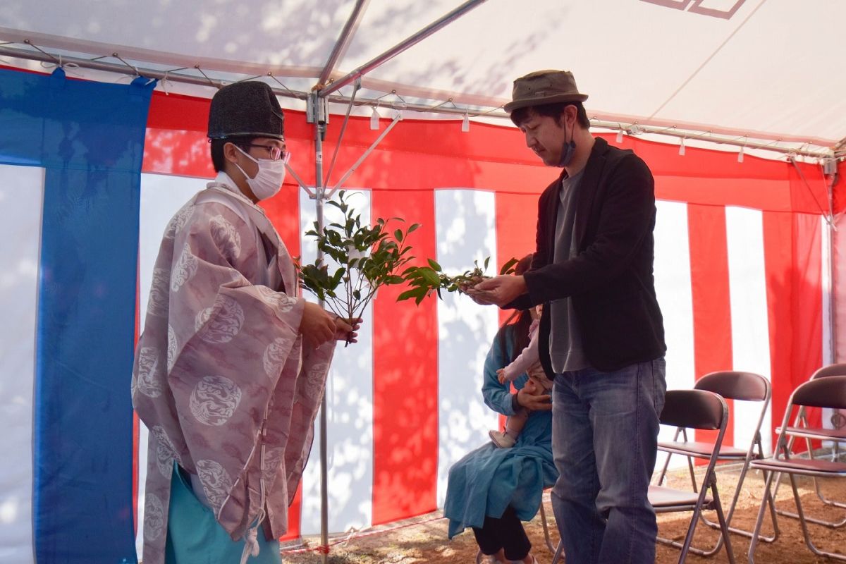 福岡県糟屋郡宇美町03　注文住宅建築現場リポート①　～地鎮祭～