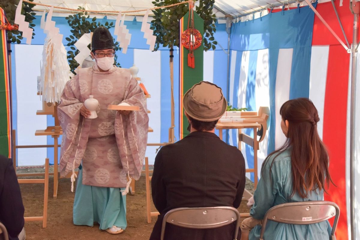 福岡県糟屋郡宇美町03　注文住宅建築現場リポート①　～地鎮祭～