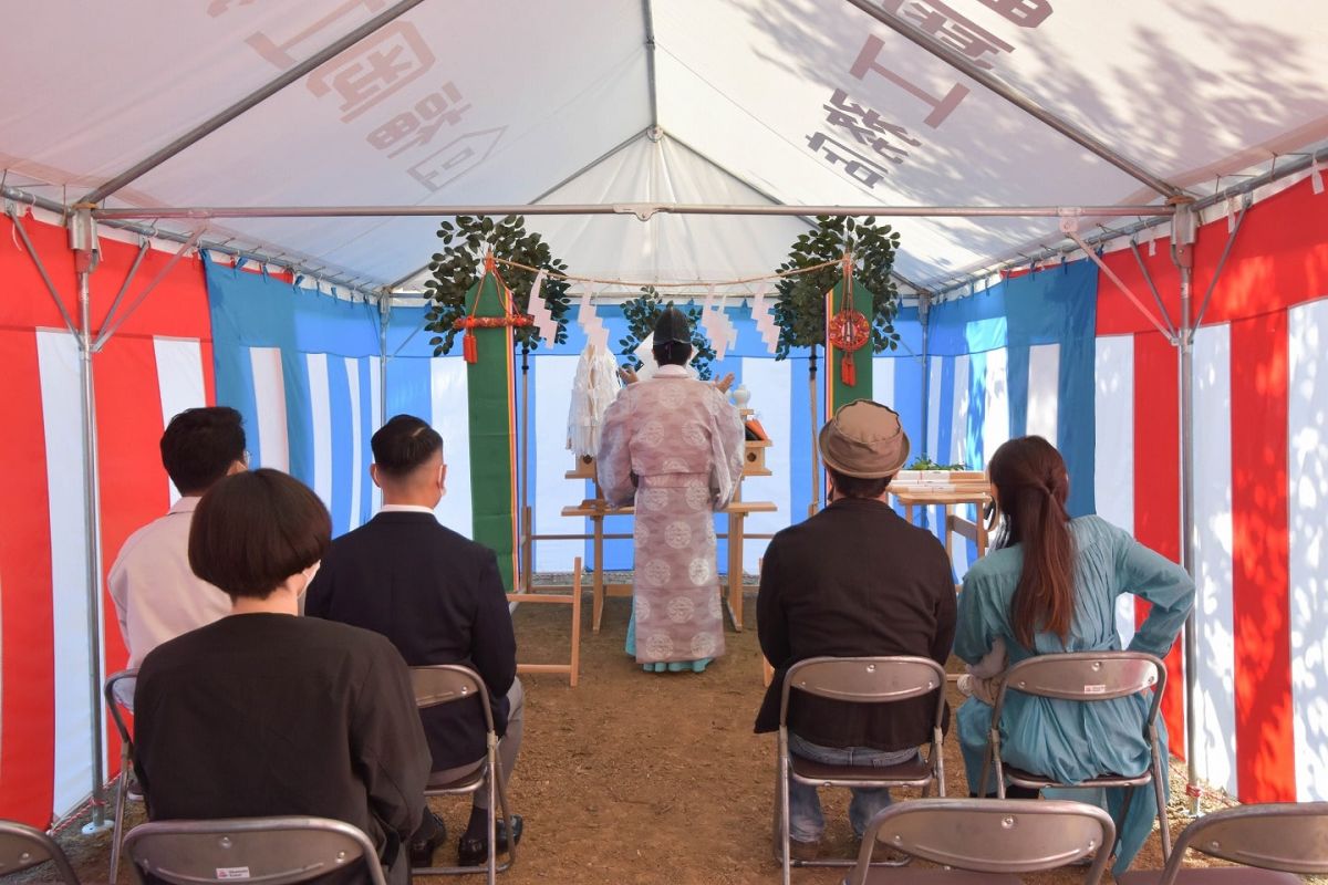 「糟屋郡宇美町03」注文住宅現場リポート①【地鎮祭】