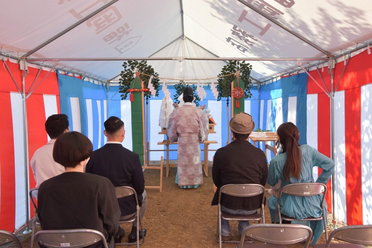 福岡県糟屋郡宇美町03　注文住宅建築現場リポート①　～地鎮祭～