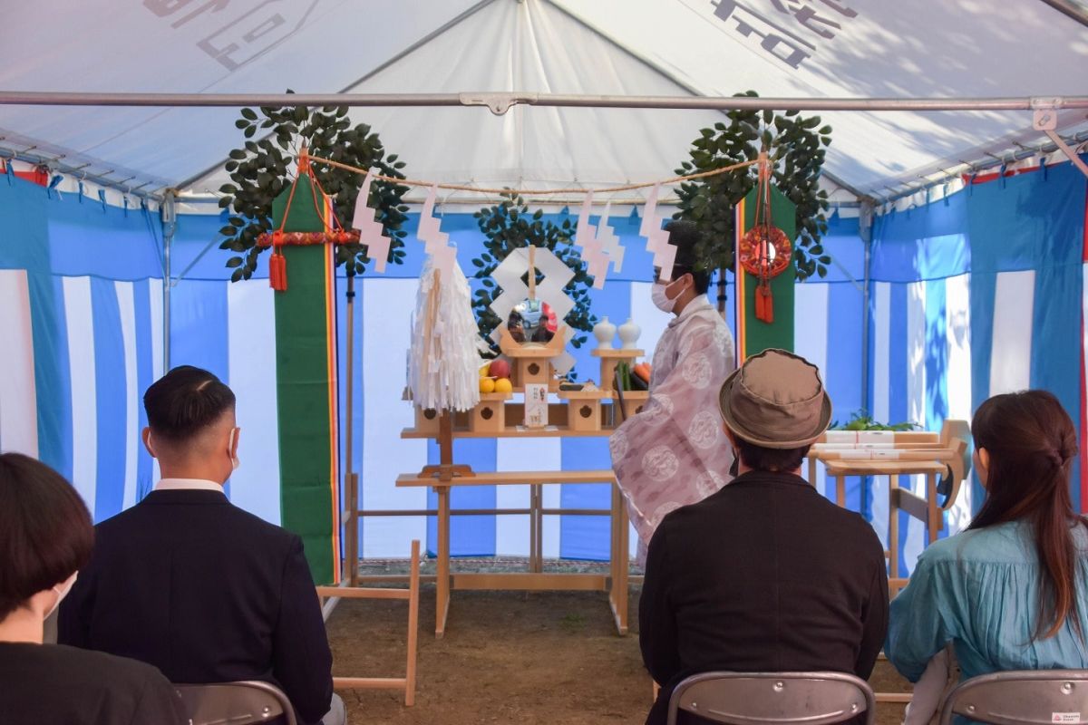 「糟屋郡宇美町03」注文住宅現場リポート①【地鎮祭】