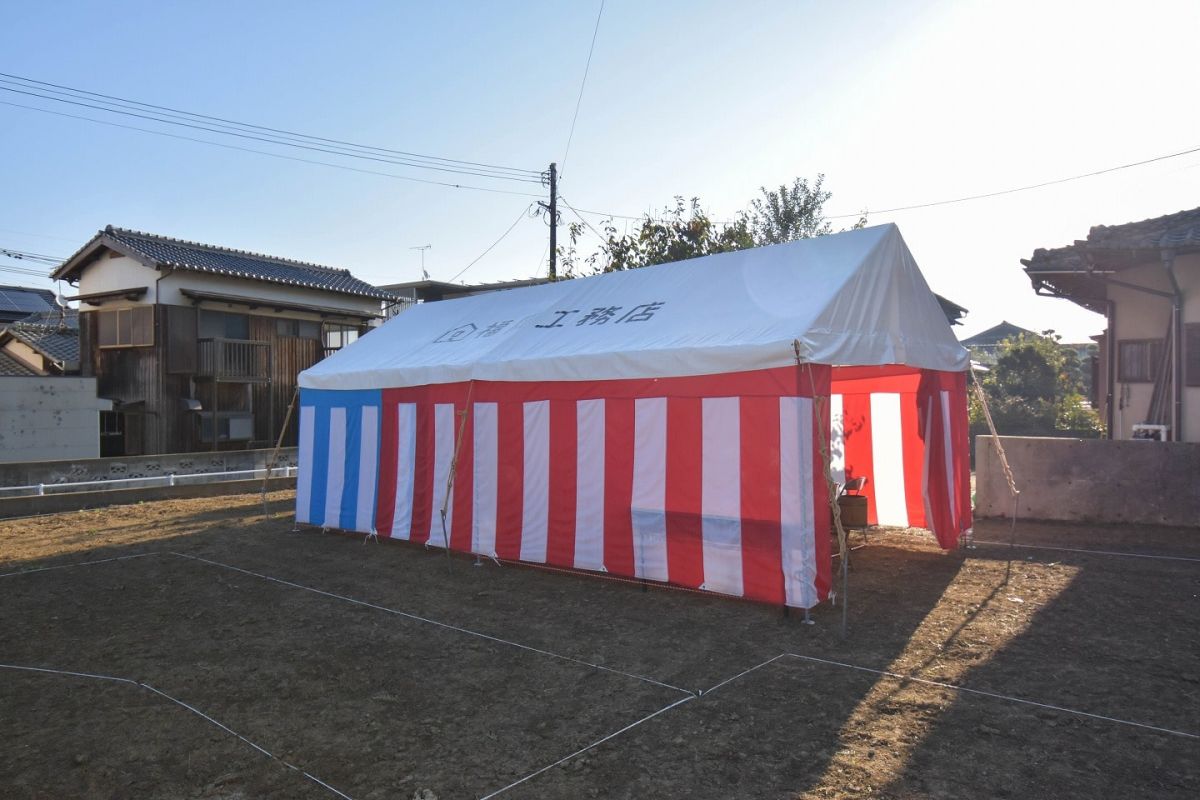 福岡県糟屋郡宇美町03　注文住宅建築現場リポート①　～地鎮祭～