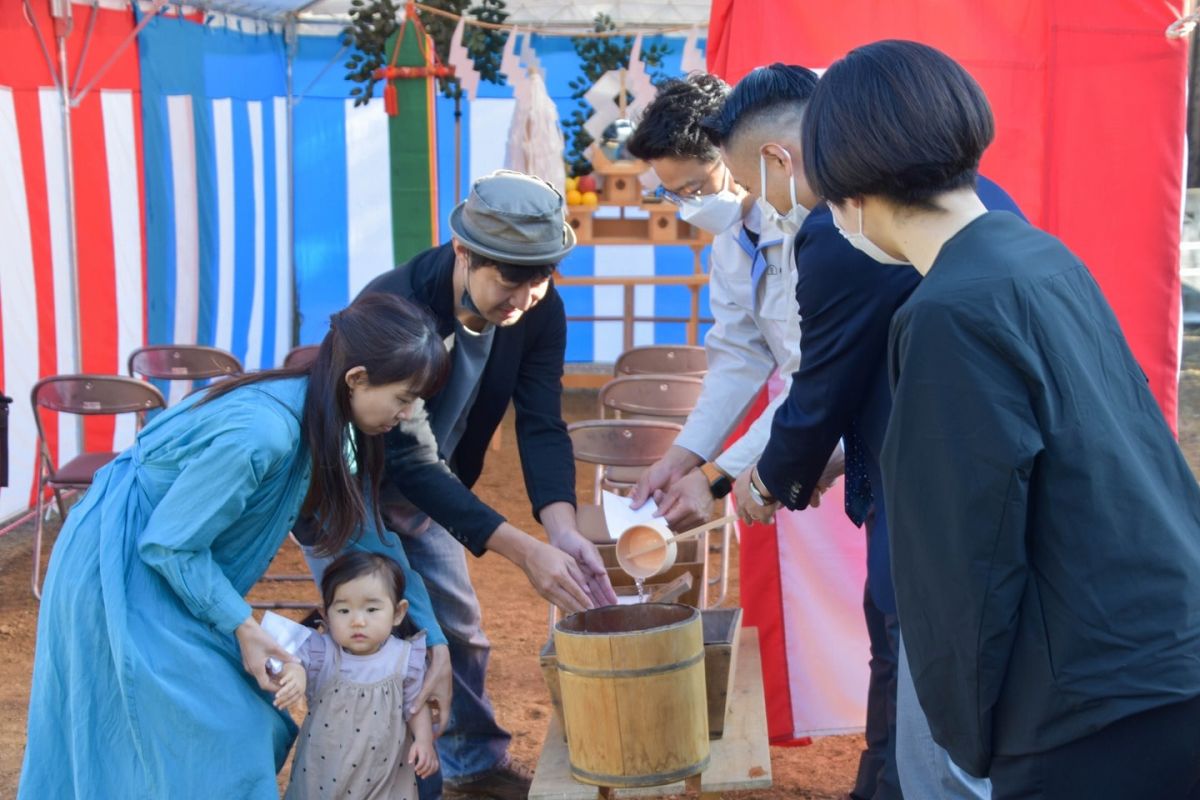 福岡県糟屋郡宇美町03　注文住宅建築現場リポート①　～地鎮祭～