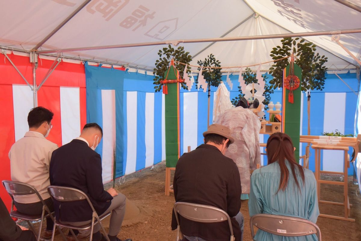 「糟屋郡宇美町03」注文住宅現場リポート①【地鎮祭】