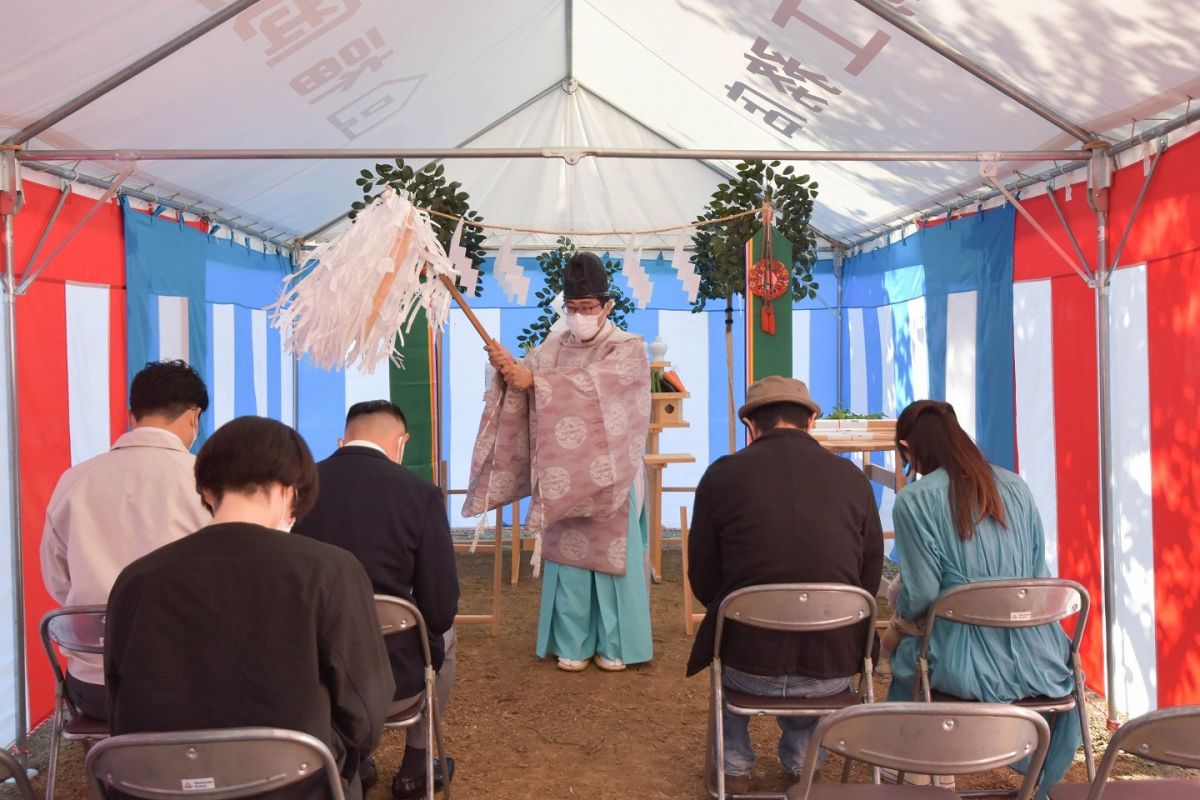 「糟屋郡宇美町03」注文住宅現場リポート①【地鎮祭】
