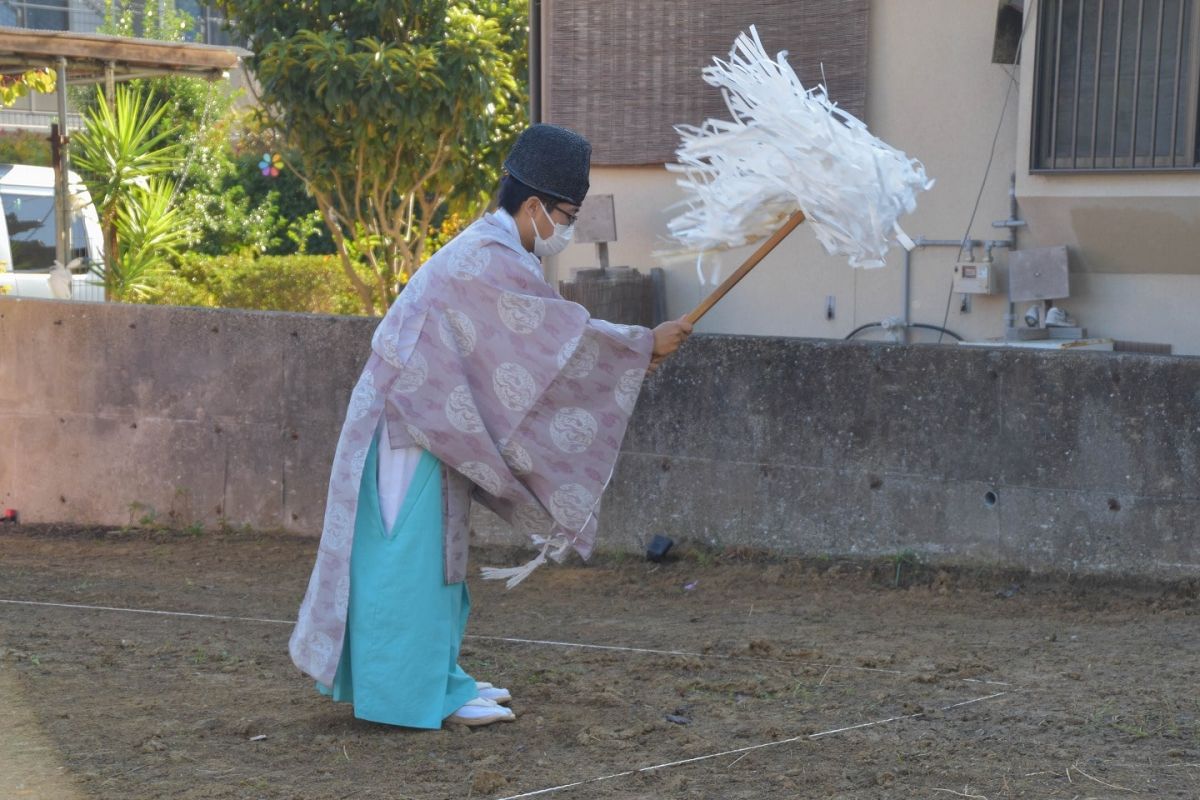 福岡県糟屋郡宇美町03　注文住宅建築現場リポート①　～地鎮祭～