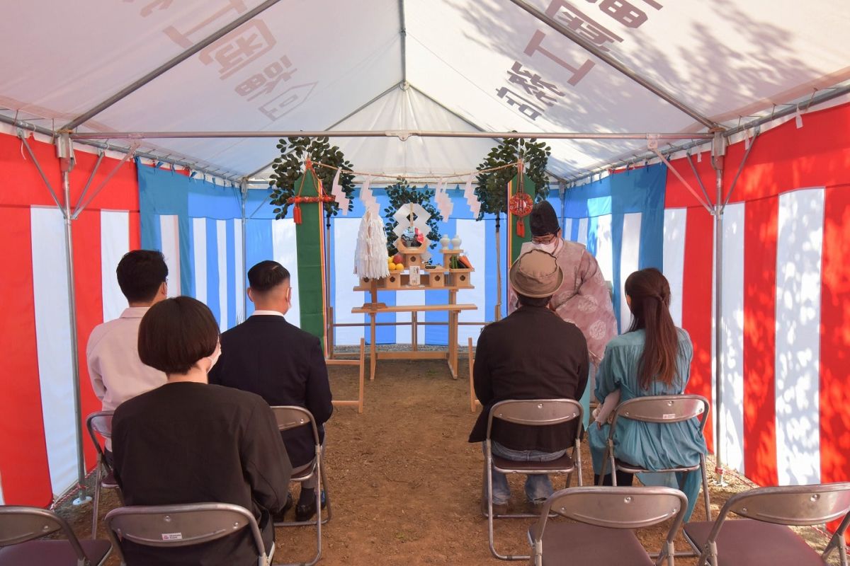 「糟屋郡宇美町03」注文住宅現場リポート①【地鎮祭】
