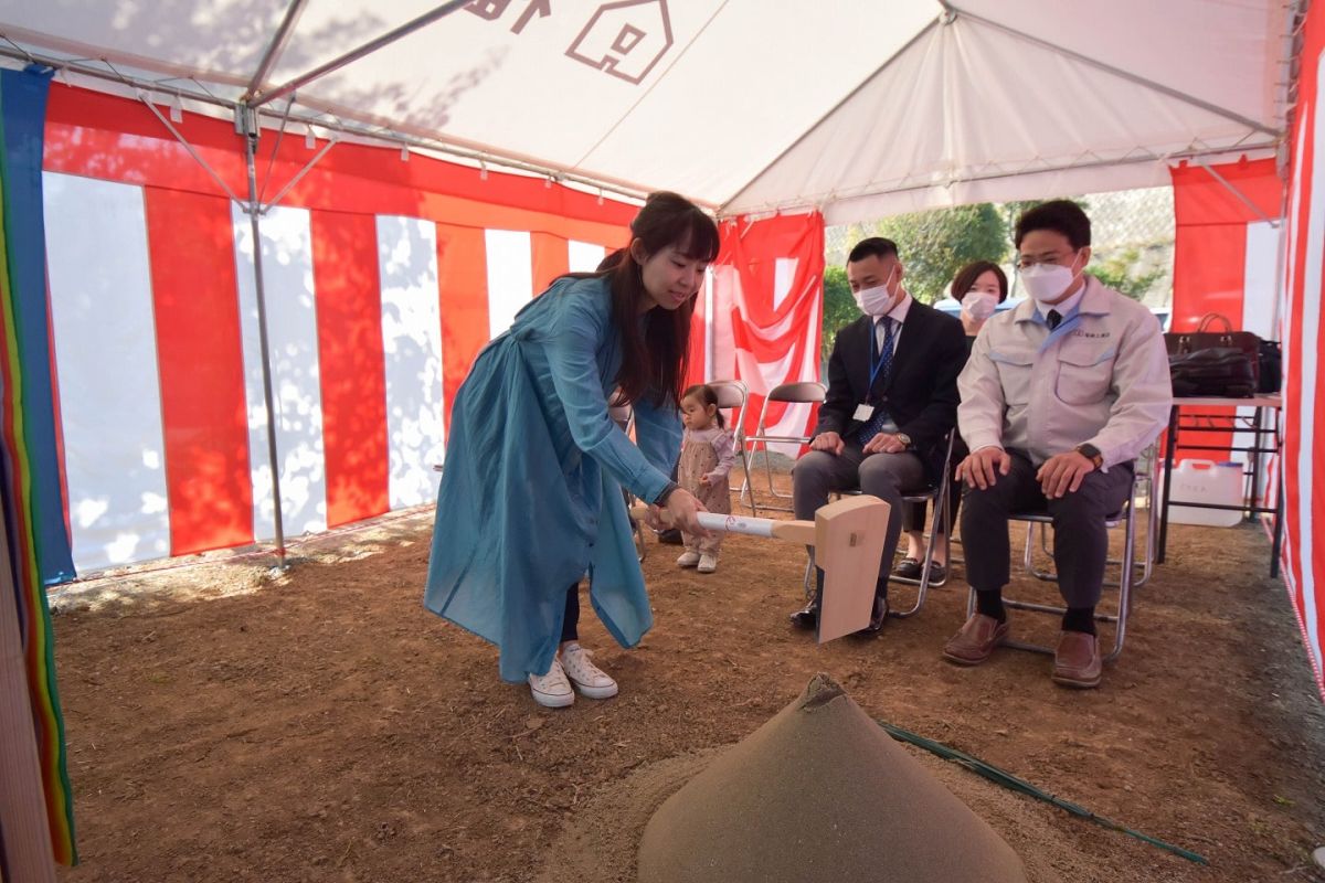 福岡県糟屋郡宇美町03　注文住宅建築現場リポート①　～地鎮祭～