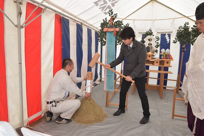 福岡市南区12　注文住宅建築現場リポート①　～地鎮祭～