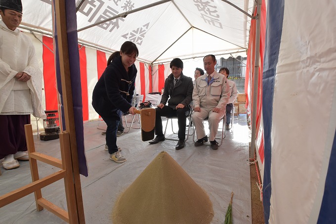 福岡市南区12　注文住宅建築現場リポート①　～地鎮祭～