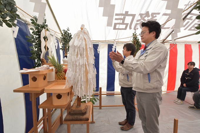 福岡市南区12　注文住宅建築現場リポート①　～地鎮祭～