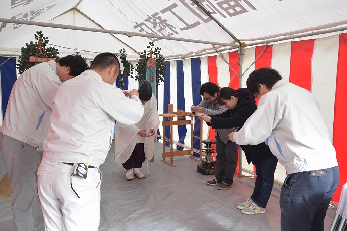 福岡市南区12　注文住宅建築現場リポート①　～地鎮祭～