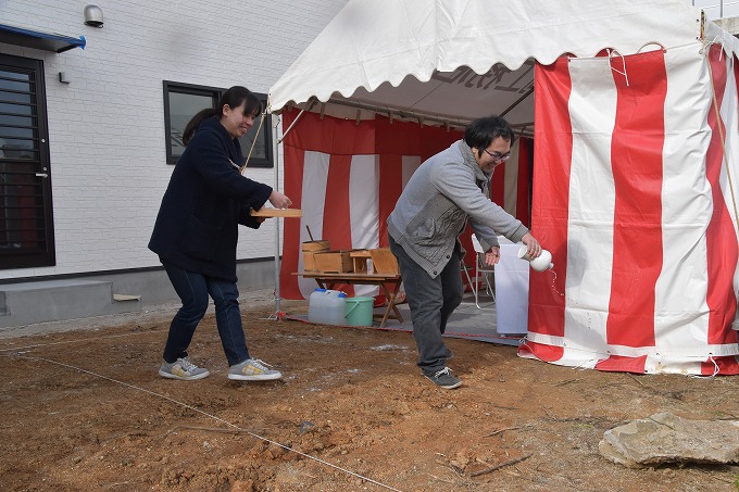 福岡市南区12　注文住宅建築現場リポート①　～地鎮祭～