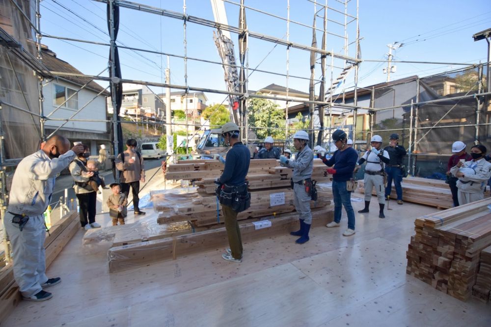 「福岡市城南区友丘02」注文住宅現場リポート④【上棟式】