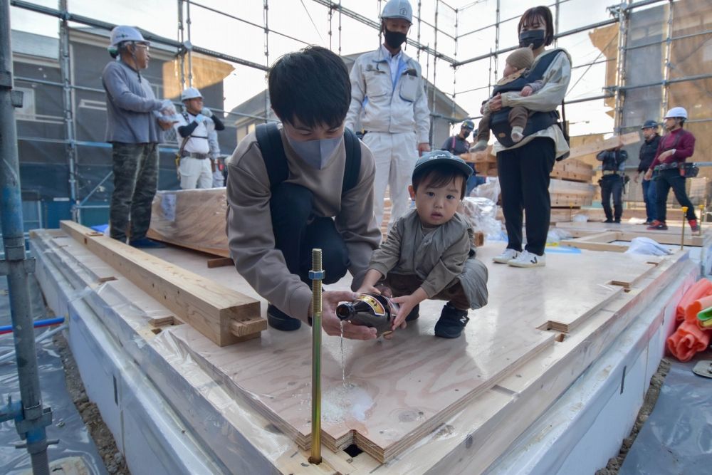 福岡市城南区友丘02　注文住宅建築現場リポート④　～上棟式～