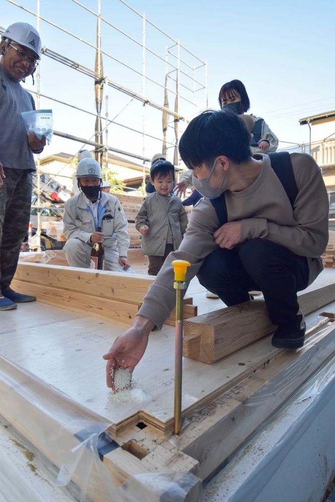 「福岡市城南区友丘02」注文住宅現場リポート④【上棟式】