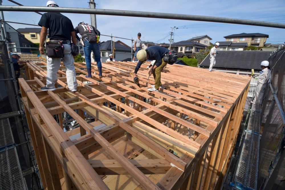 福岡市城南区友丘02　注文住宅建築現場リポート④　～上棟式～