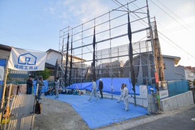 「福岡市城南区友丘02」注文住宅現場リポート④【上棟式】