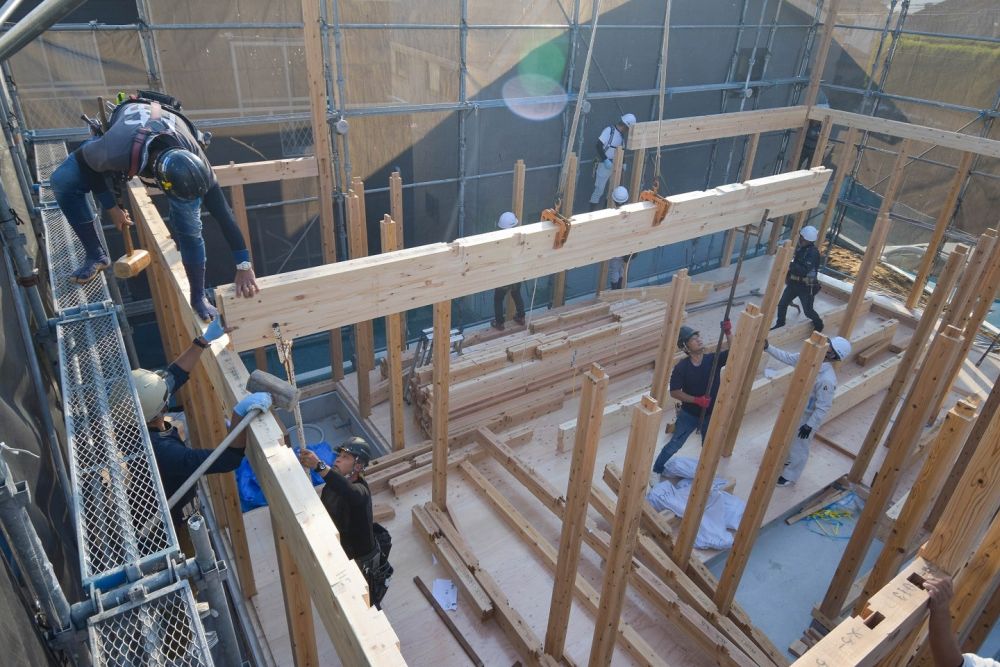 「福岡市城南区友丘02」注文住宅現場リポート④【上棟式】