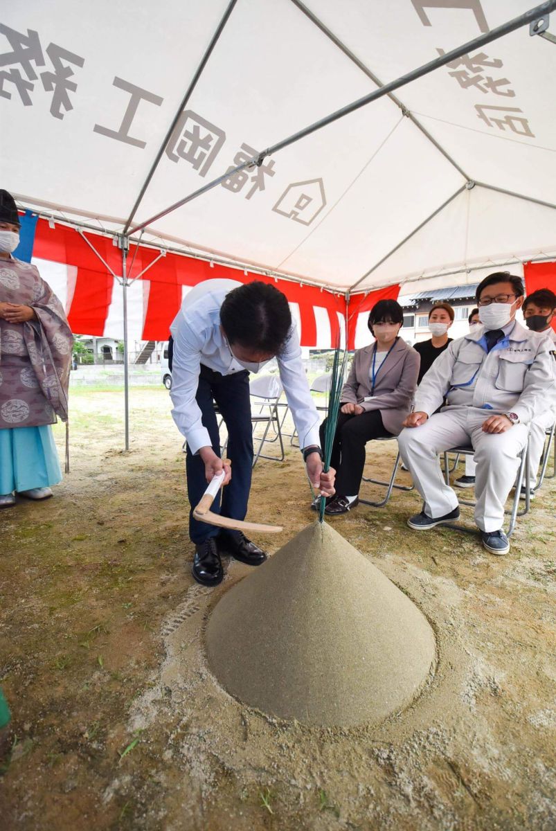 福岡県遠賀郡岡垣町01　注文住宅建築現場リポート①　～地鎮祭～