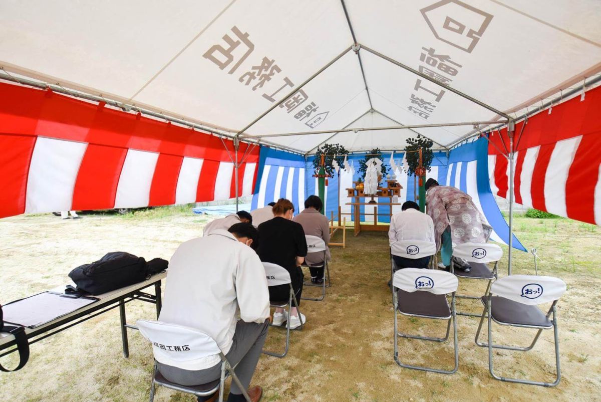 福岡県遠賀郡岡垣町01　注文住宅建築現場リポート①　～地鎮祭～