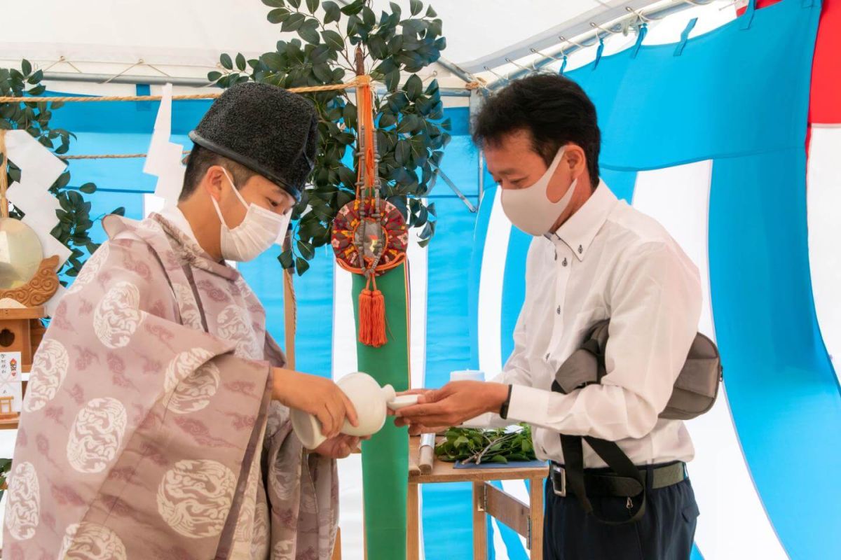 福岡県遠賀郡岡垣町01　注文住宅建築現場リポート①　～地鎮祭～