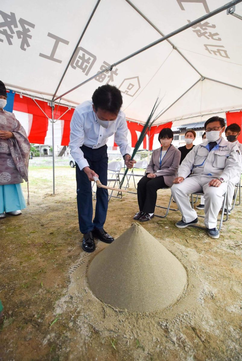 福岡県遠賀郡岡垣町01　注文住宅建築現場リポート①　～地鎮祭～