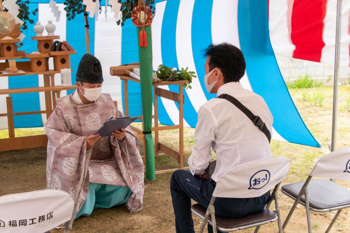 「遠賀郡岡垣町01」注文住宅現場リポート①【地鎮祭】