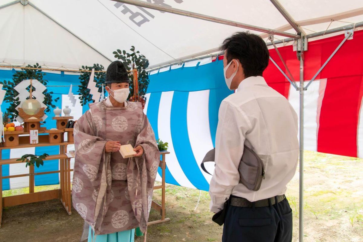 「遠賀郡岡垣町01」注文住宅現場リポート①【地鎮祭】