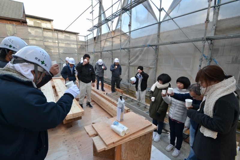「福岡市南区柳瀬01」注文住宅現場リポート⑥【上棟式】